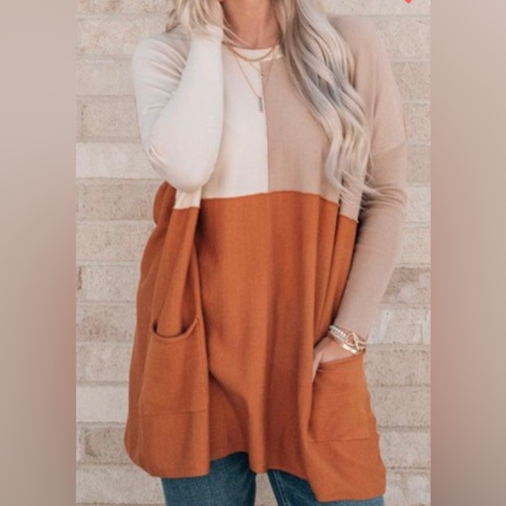 Color block sweater